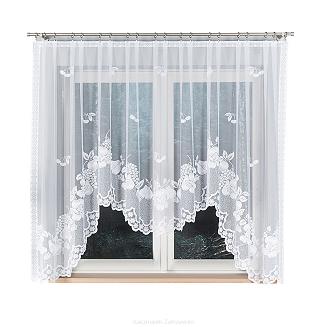 Firanka żakardowa gotowa na żabki PENELOPE 400x160 biała