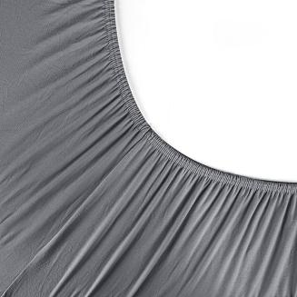 Prześcieradło satynowe z gumką JERS4 200x220x30 Eurofirany stalowy