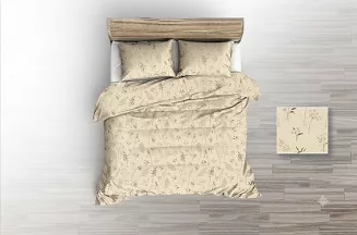 Pościel z kory 200x220 kremowa beżowa polne trawy