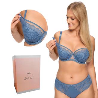 Biustonosz dla karmiących Mama 1227 półusztywniany niebieski