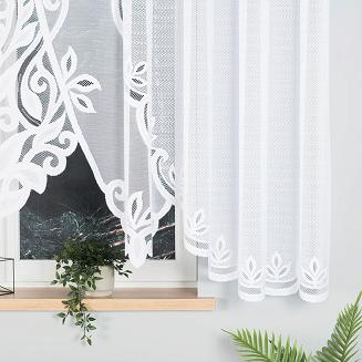 Firanka żakardowa gotowa na żabki POLA 400x160 biała