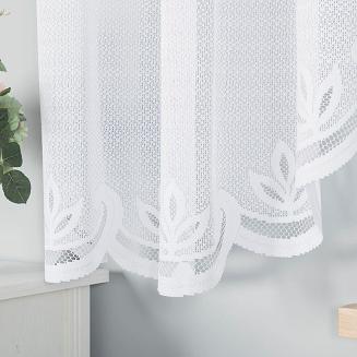 Firanka żakardowa gotowa na żabki POLA 400x160 biała