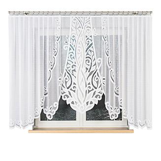 Firanka żakardowa gotowa na żabki POLA 400x160 biała