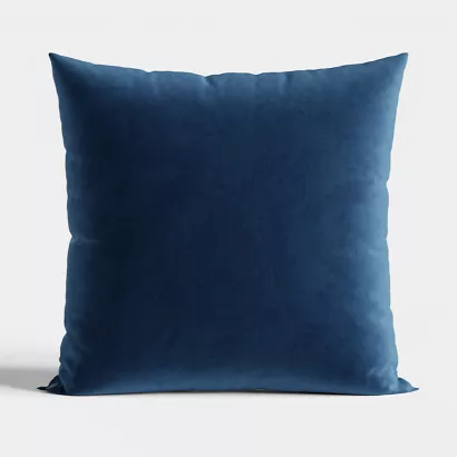 Poszewka dekoracyjna VELVI 40x40 jednobarwna welwetowa granatowa