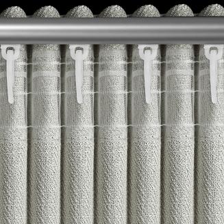 Zasłona gotowa na taśmie LEYA 140x270 Eurofirany srebrny