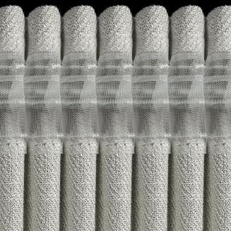 Zasłona gotowa na taśmie LEYA 140x270 Eurofirany srebrny