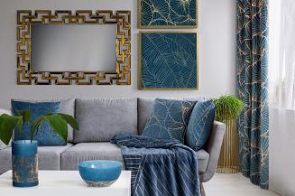 Koc narzuta MUSA2 150x200 Eurofirany granatowy