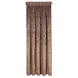 Zasłona gotowa na taśmie TULIA 135x270 Eurofirany brązowy