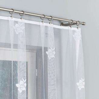 Firanka żakardowa gotowa na żabki IRENA 310x160 biała