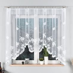 Firanka żakardowa gotowa na żabki IRENA 310x160 biała