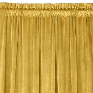 Zasłona gotowa na taśmie MELANIE 140x270 Eurofirany musztardowa
