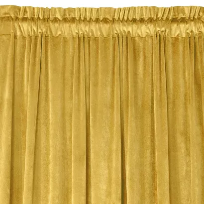 Zasłona gotowa na taśmie MELANIE 140x270 Eurofirany musztardowa