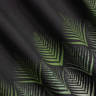 Zasłona gotowa na przelotkach ANGELINA 140x250 Eurofirany czarny/oliwkowy