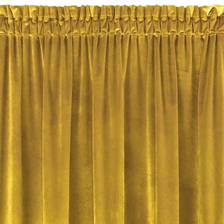 Zasłona gotowa na taśmie SAMANTA 140x270 Eurofirany musztardowy