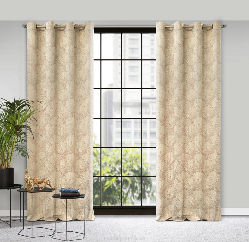 Zasłona gotowa na przelotkach ZAS 140x250 Pierre Cardin Eurofirany szary