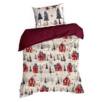 Komplet pościeli świąteczny POS 160x200 Eurofirany czerwony