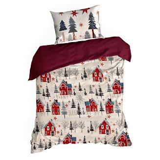 Komplet pościeli świąteczny POS 160x200 Eurofirany czerwony