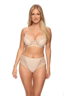 Biustonosz z koronką Semi-Soft Sabina 1301 półusztywniany beżowy