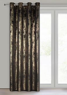 Zasłona gotowa na przelotkach RENIA 140x250 Eurofirany czarny