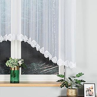 Firanka żakardowa gotowa na żabki ŻAKLINA 300x140 biała