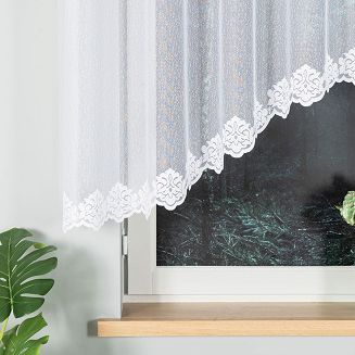 Firanka żakardowa gotowa na żabki ŻAKLINA 300x140 biała