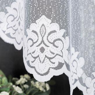 Firanka żakardowa gotowa na żabki ŻAKLINA 300x140 biała