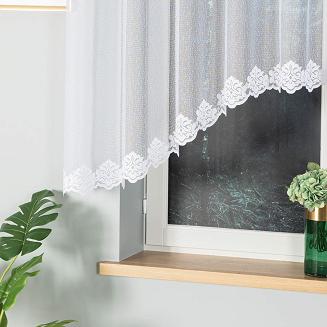 Firanka żakardowa gotowa na żabki ŻAKLINA 300x140 biała