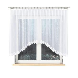 Firanka żakardowa gotowa na żabki ŻAKLINA 300x140 biała