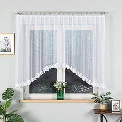 Firanka żakardowa gotowa na żabki ŻAKLINA 300x140 biała