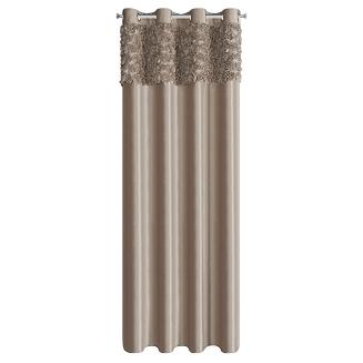 Zasłona gotowa na przelotkach ROSES 140x250 Eva Minge Eurofirany ciemnobeżowy
