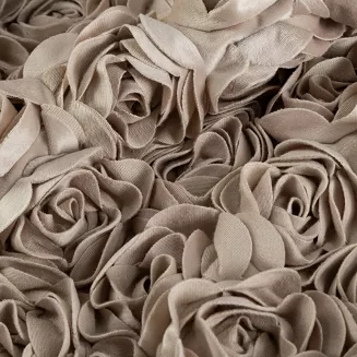 Zasłona gotowa na przelotkach ROSES 140x250 Eva Minge Eurofirany ciemnobeżowy