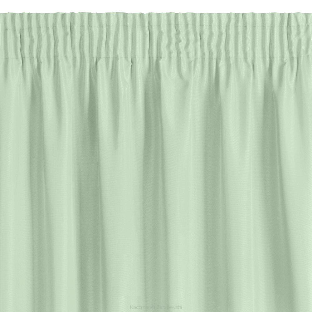 Zasłona gotowa na taśmie RITA 140x270 Eurofirany jasnozielony