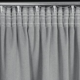 Zasłona gotowa na taśmie CARLO 130x300 Eurofirany srebrny