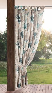 Zasłona gotowa na szelkach GARDEN 155x240 Eurofirany beżowy