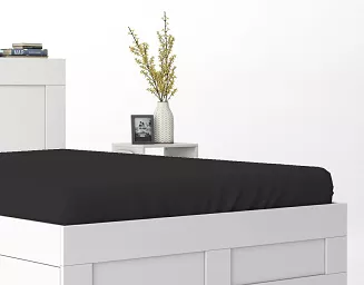 Prześcieradło Microsatyna Czarne 160X200 Zg