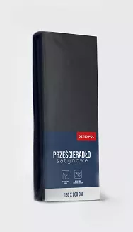 Prześcieradło Microsatyna Czarne 160X200 Zg