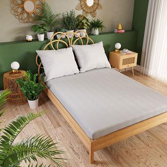 Prześcieradło jersey z gumką 120x200 DREAMY PREMIUM jasnoszare