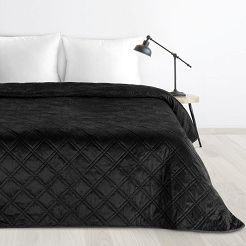 Narzuta dekoracyjna LUIZ 8 200x220 czarna wzór geometryczny