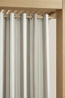 Beżowa Zasłona Tarasowa Wodoodporna Na Przelotkach 140x220 STRIPES