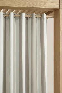 Beżowa Zasłona Tarasowa Wodoodporna Na Przelotkach 140x220 STRIPES