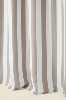 Beżowa Zasłona Tarasowa Wodoodporna Na Przelotkach 140x220 STRIPES