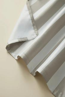 Beżowa Zasłona Tarasowa Wodoodporna Na Przelotkach 140x220 STRIPES