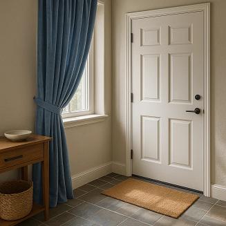 Szarfa do zasłony Velvet Soft 8x140 welurowa niebieska