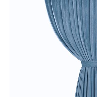 Szarfa do zasłony Velvet Soft 8x140 welurowa niebieska