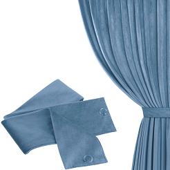 Szarfa do zasłony Velvet Soft 8x140 welurowa niebieska