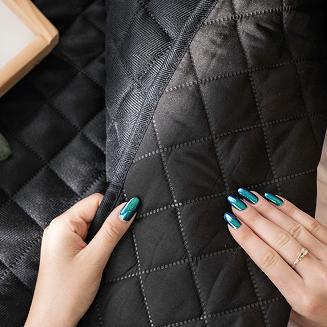 Narzuta dekoracyjna JODEŁKA 170x210 pikowana czarna