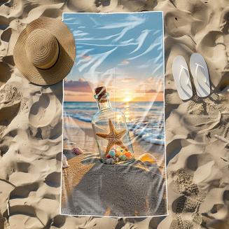 Ręcznik plażowy 100x180 rozgwiazda w butelce