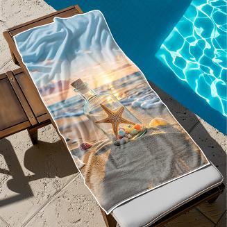 Ręcznik plażowy 100x180 rozgwiazda w butelce