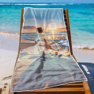Ręcznik plażowy 100x180 rozgwiazda w butelce