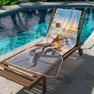 Ręcznik plażowy 100x180 rozgwiazda w butelce
